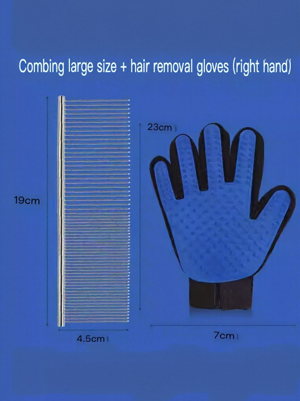 Stainless steel pet grooming comb for hair removal, featuring fine teeth for detangling and shedding control.