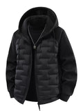 Men's plus size hooded padded jacket