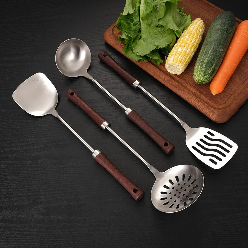 304 Stainless Steel Kitchen Utensils with Wooden Handles