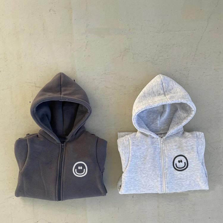Baby Hooded Cotton Zip Jumpsuit