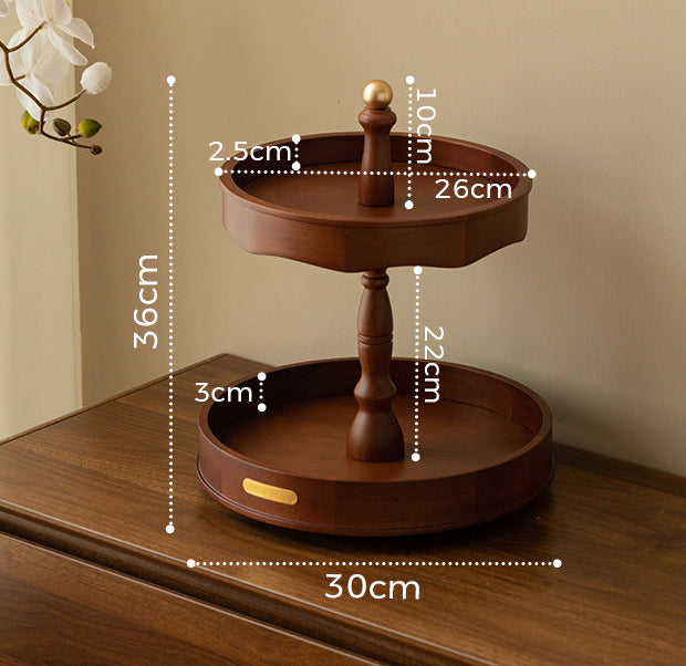 360° Double-Layer Rotating Cosmetic Storage Tray