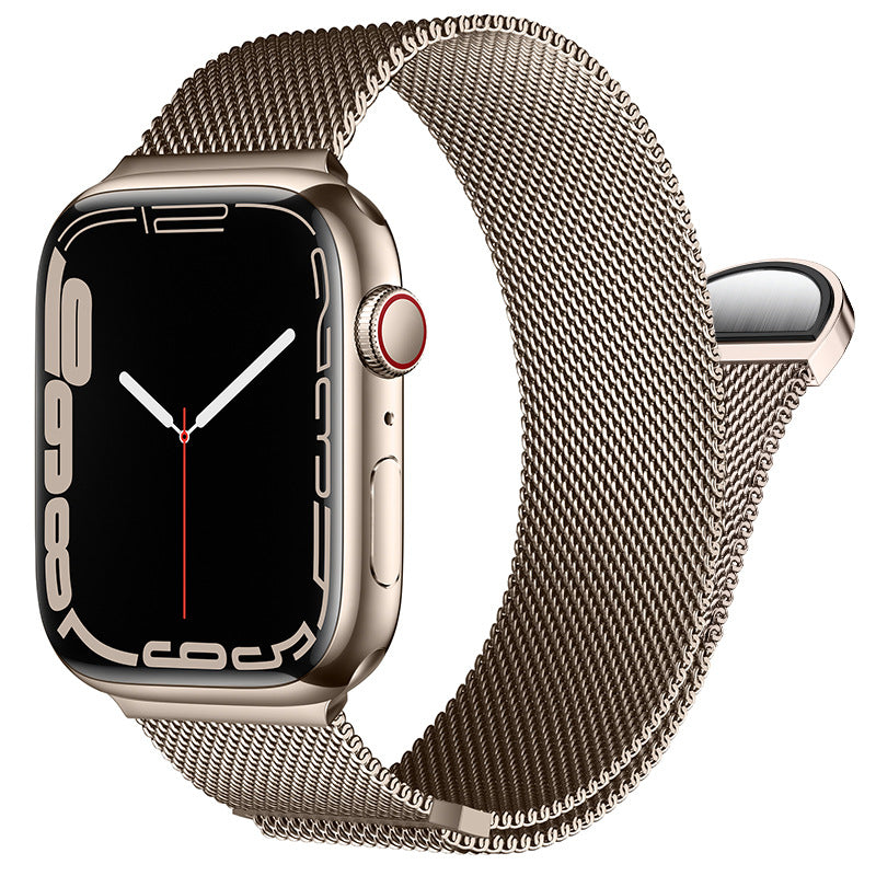 Compatible with Apple Watch, Two-Section Half-Circle Magnetic Milanese Steel Band for iWatch 11, Apple Watch Strap eprolo