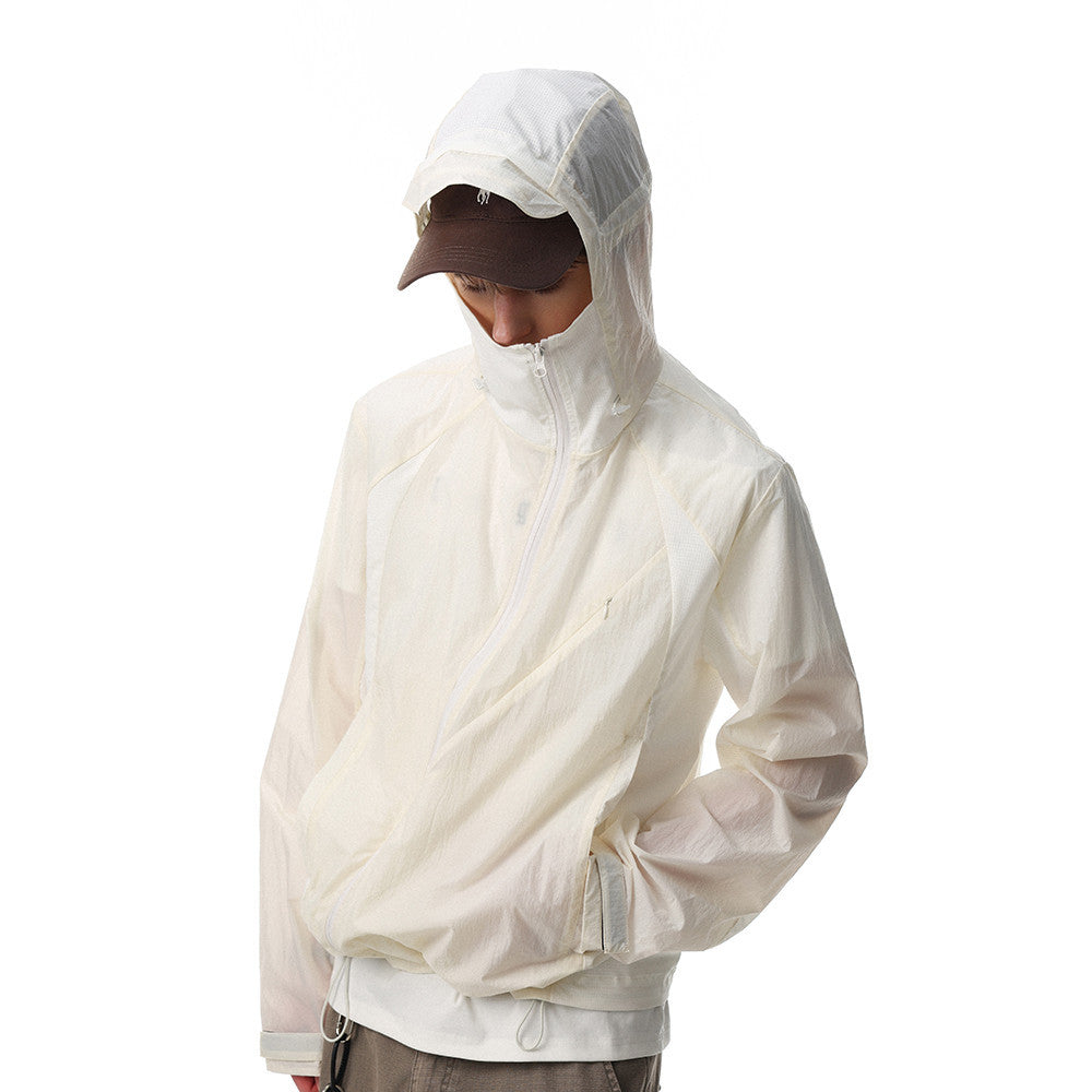 Men's Cotton-Blend Hooded Sport Jacket