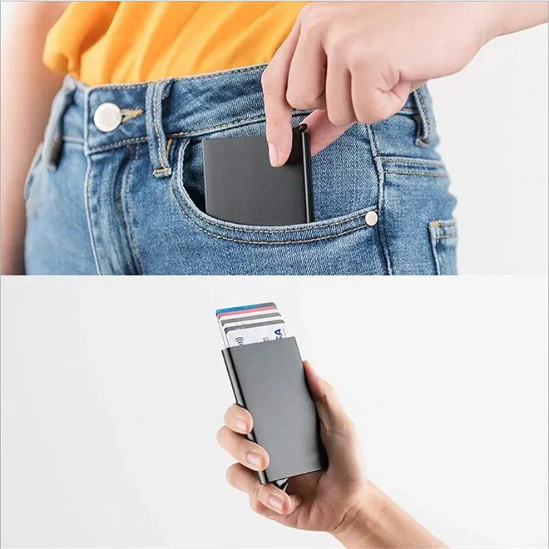 RFID Pop-Up Metal Card Holder Wallet