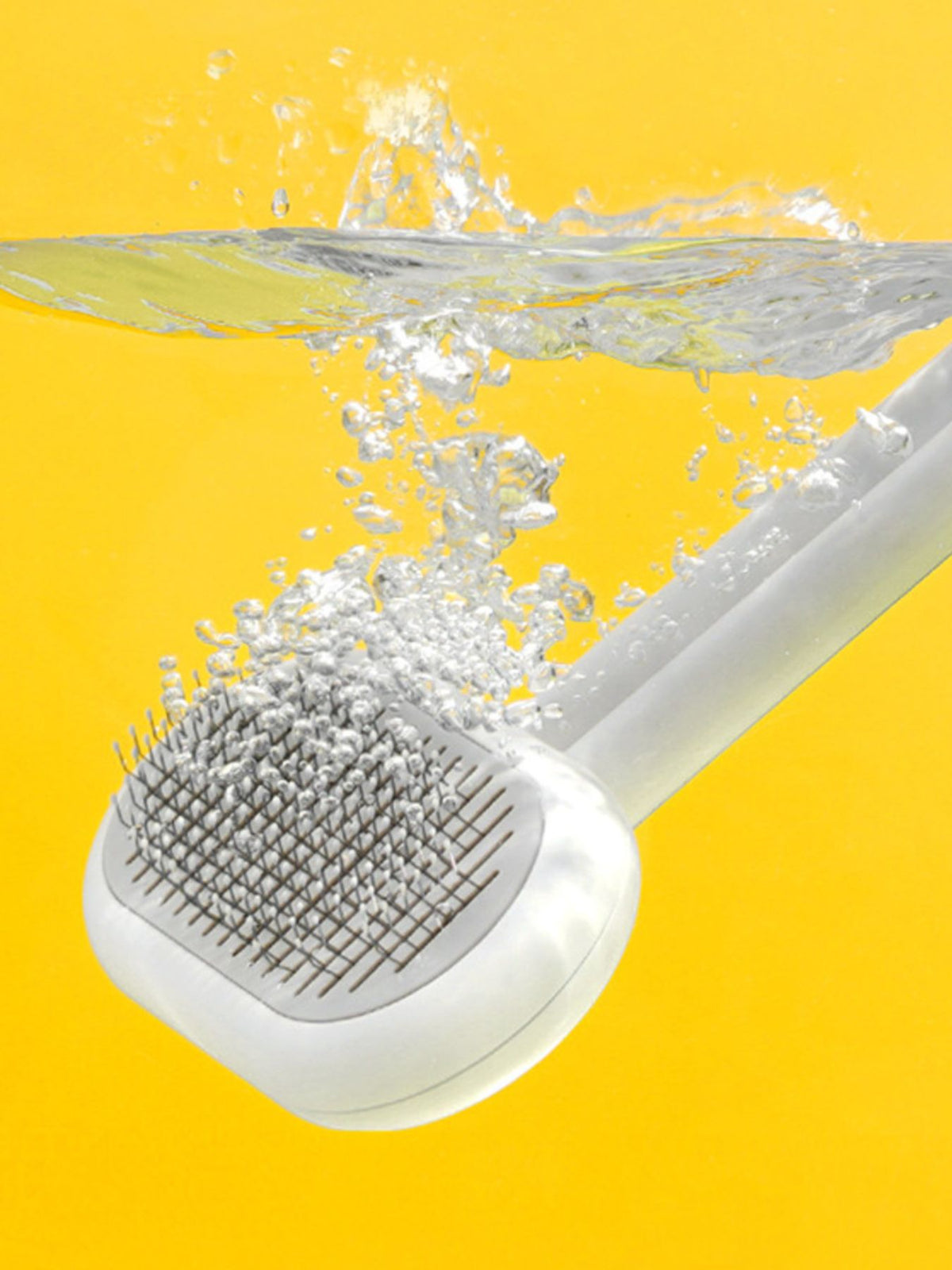 Portable pet hair remover brush by Trendsi with a compact design, featuring a textured surface for effective pet hair removal.