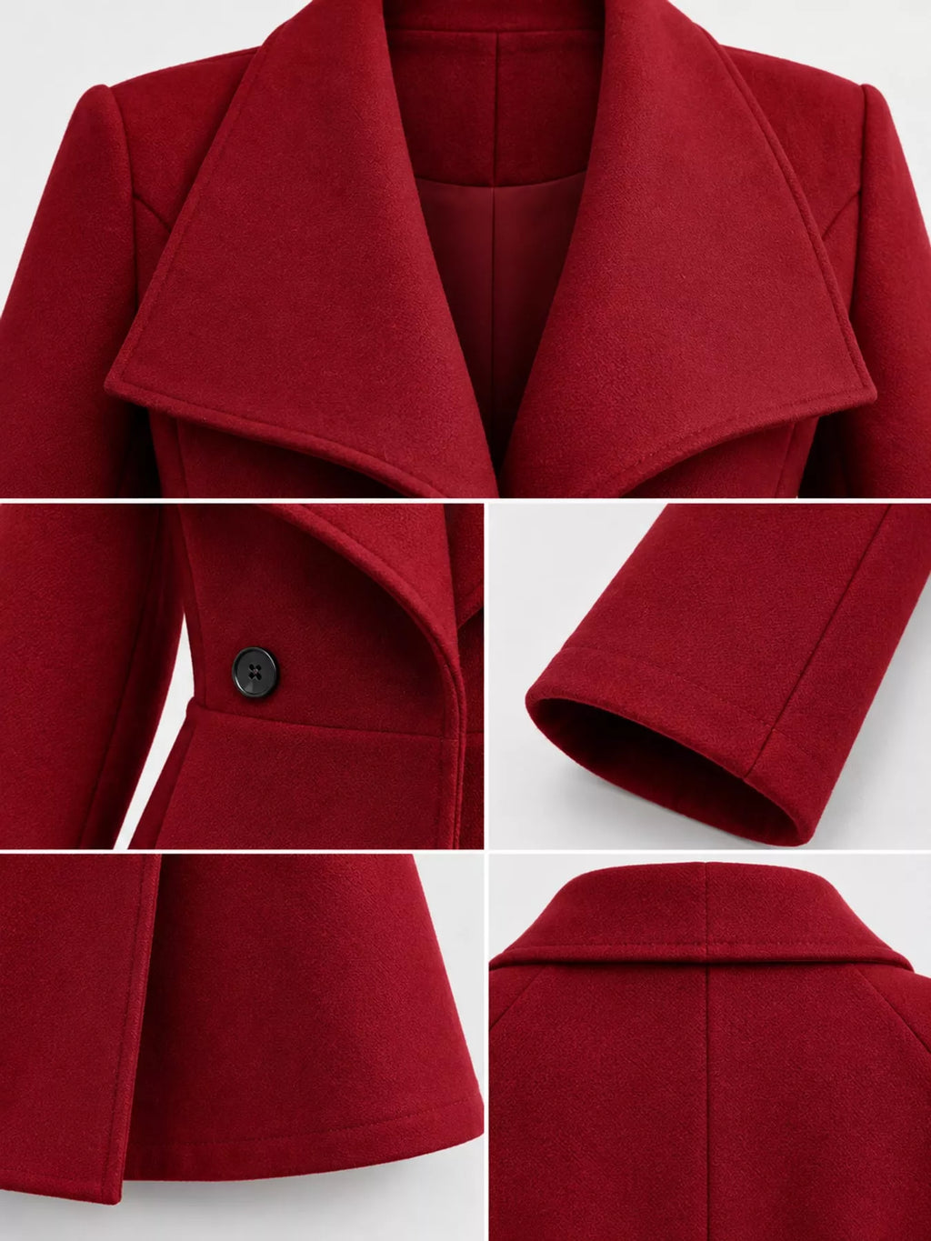 Double-breasted slim fit coat, view 17