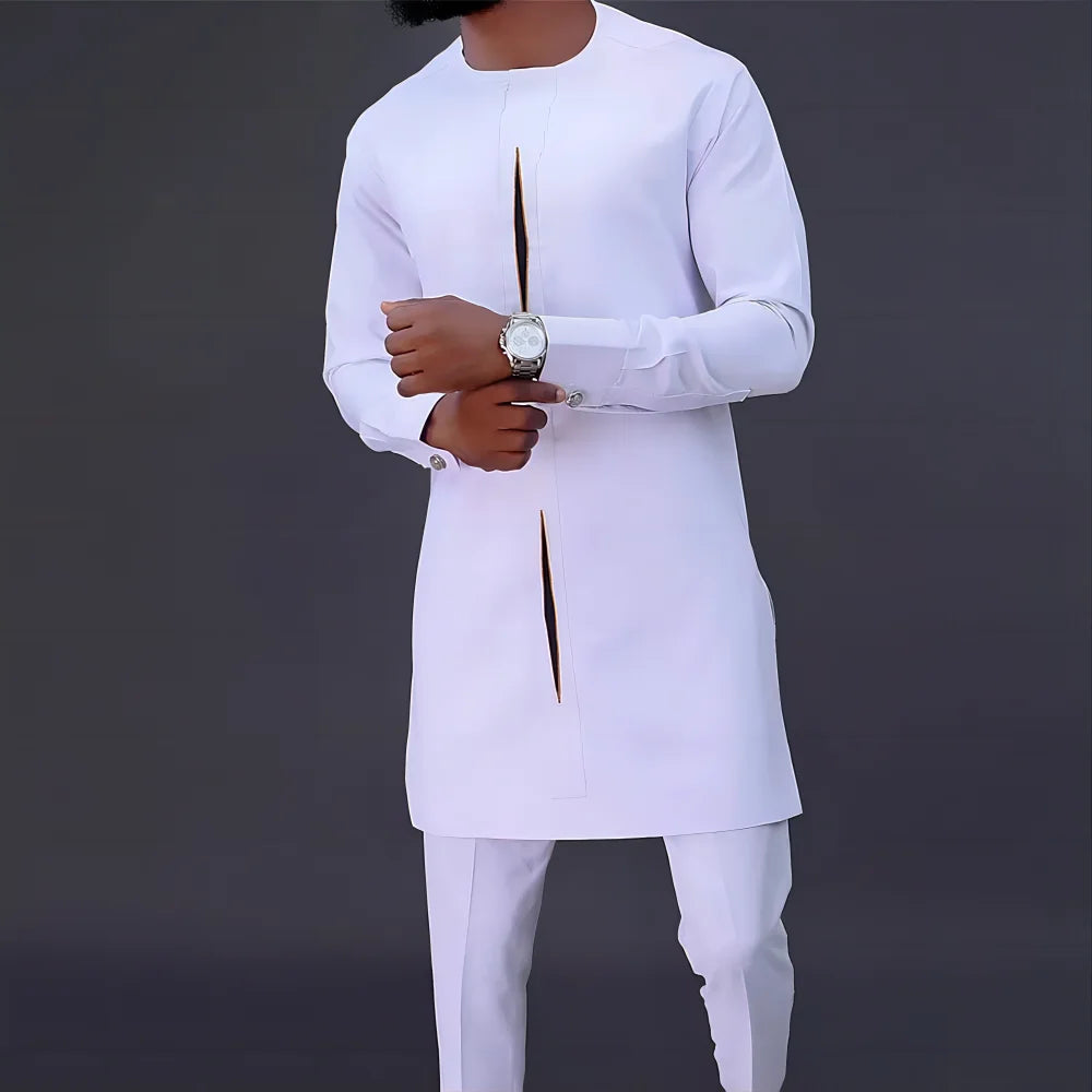 Men's Printed Dashiki Two-Piece Set