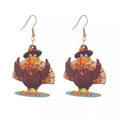 Thanksgiving turkey dangle earrings