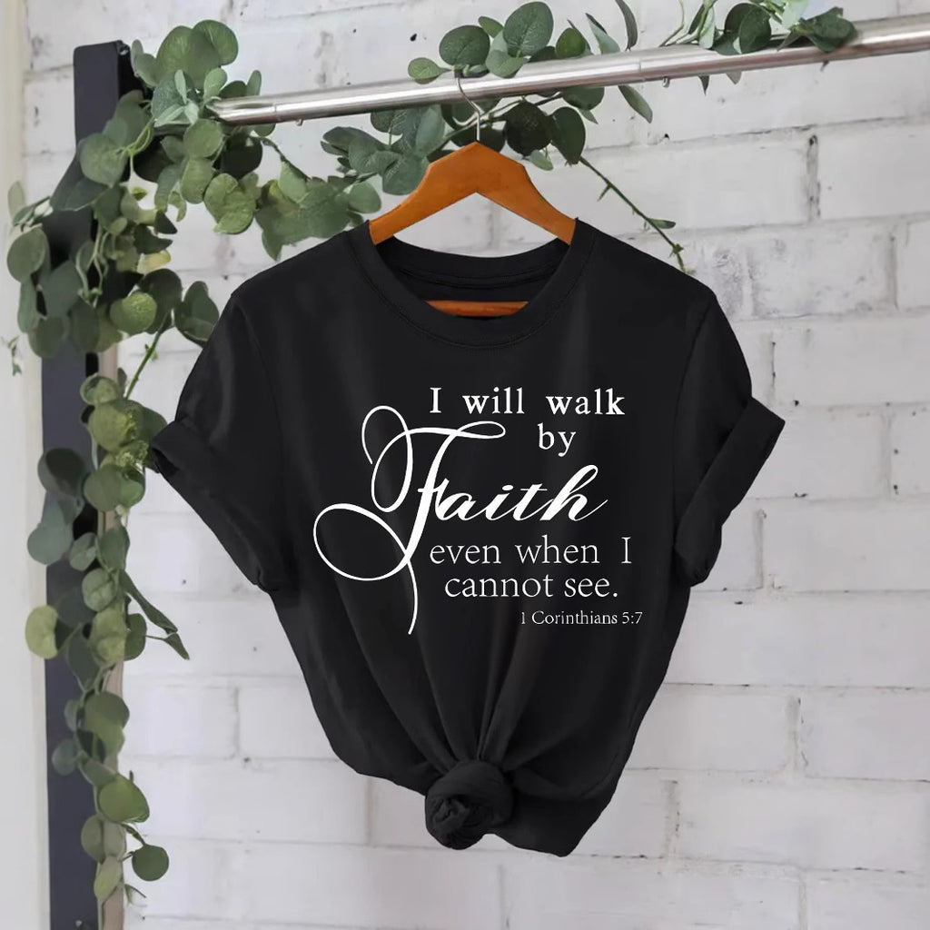 Inspirational Quote Cotton Graphic T-Shirt