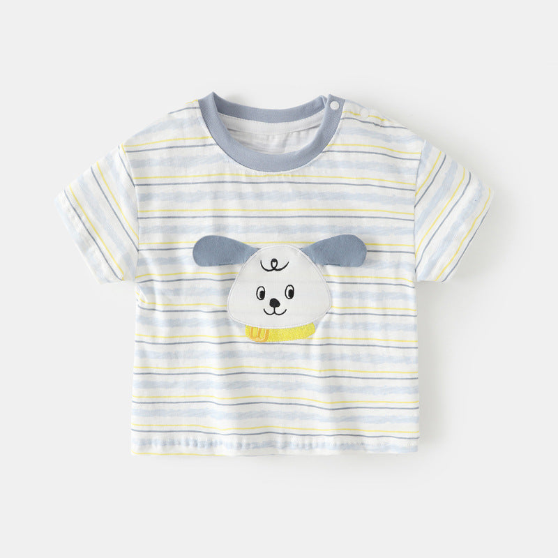 Boys' Cartoon Cotton Short-Sleeve T-Shirt
