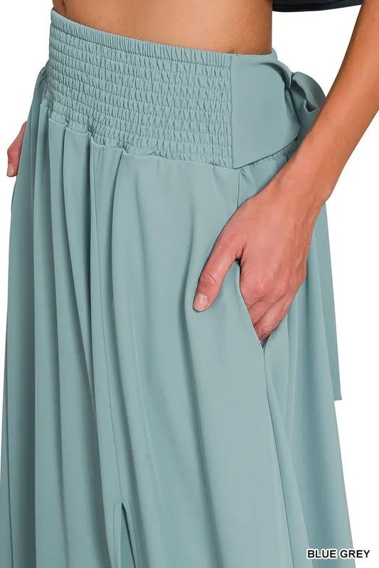Zenana heavy woven span crop tee and skirt set, featuring a textured fabric, casual fit, and trendy style for everyday wear.