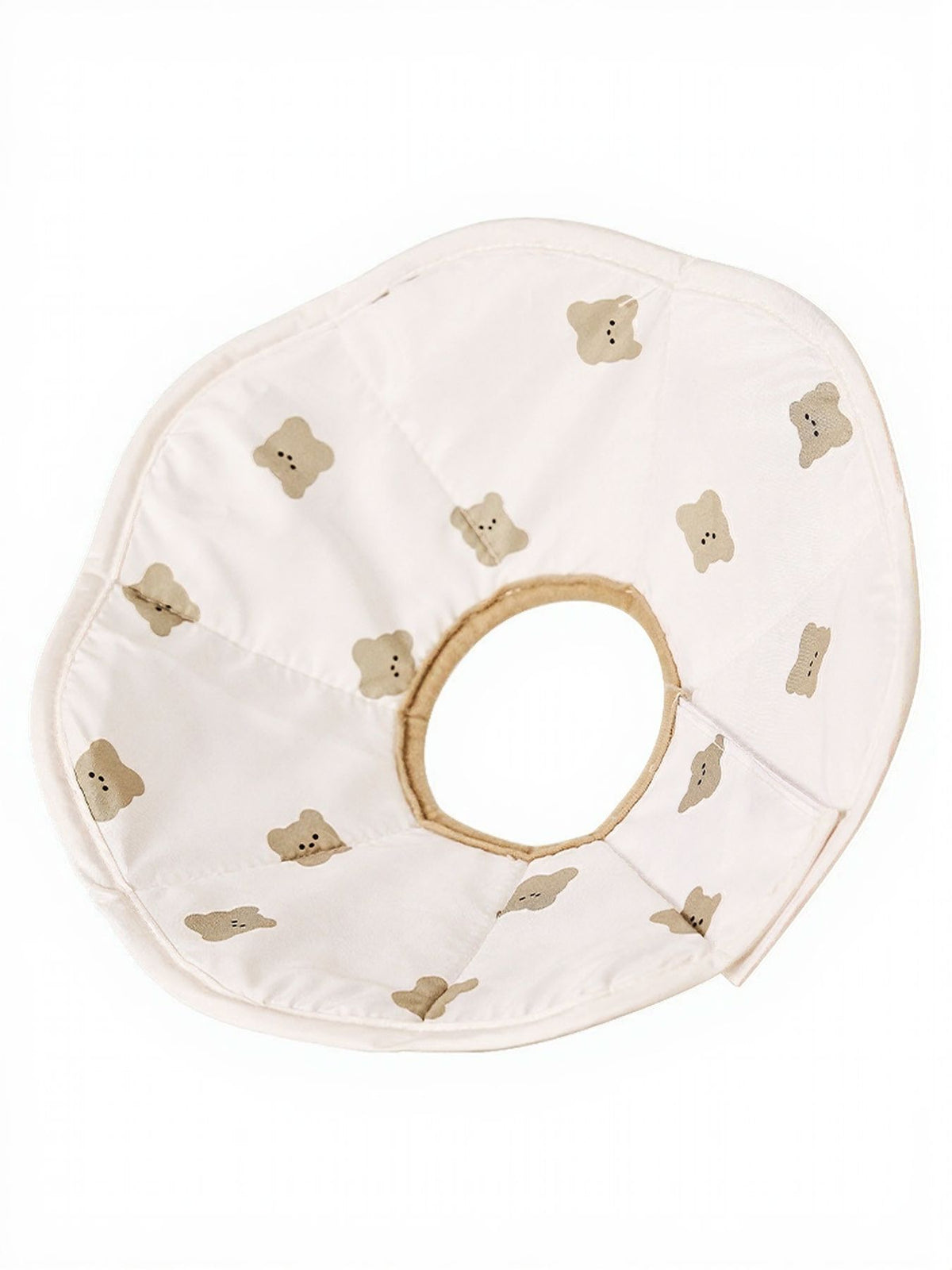 Cute bear pattern protective pet collar from Trendsi, featuring soft fabric with adorable bear designs for pets.