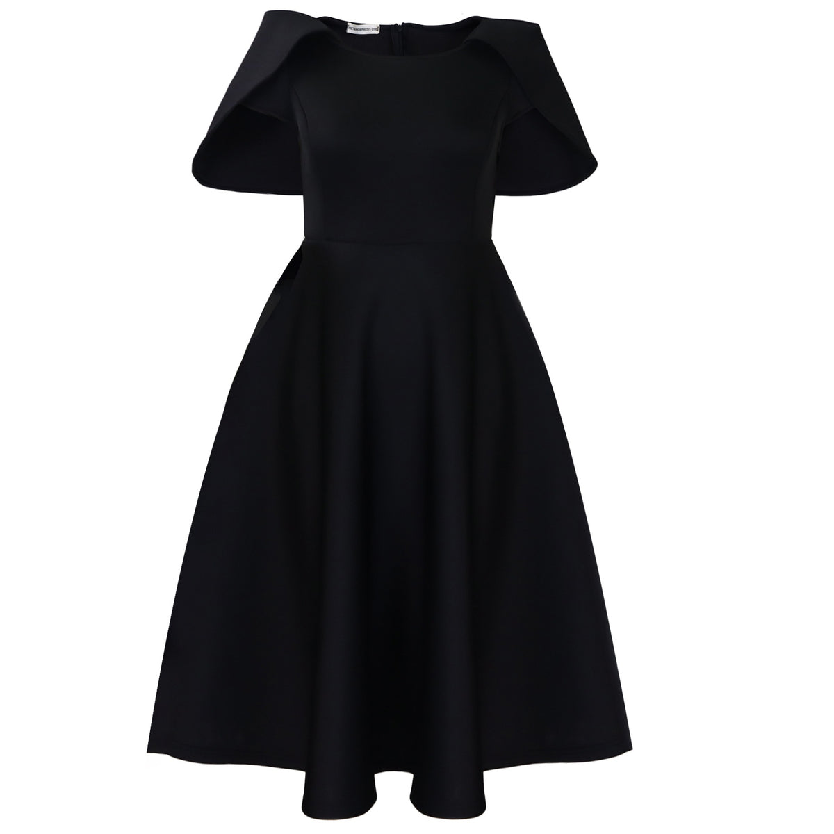 Party Flared Dress with Cape