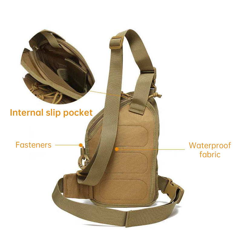 Tactical Concealed Carry Shoulder Bag – Crossbody Chest Pack with Quick Access Gun Holster, Small Sling Backpack for Pistol eprolo