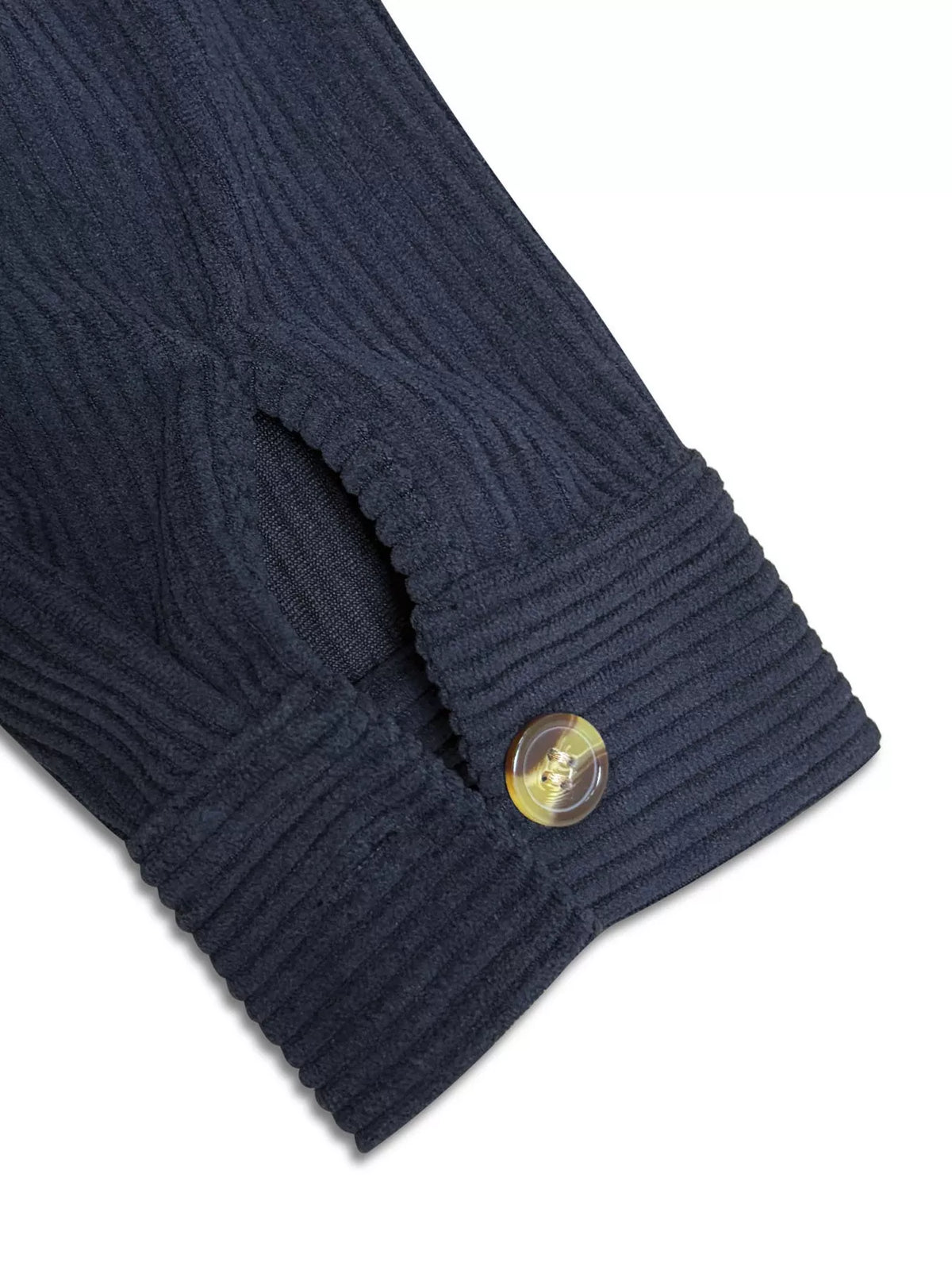Hooded corduroy button-down jacket, view 4