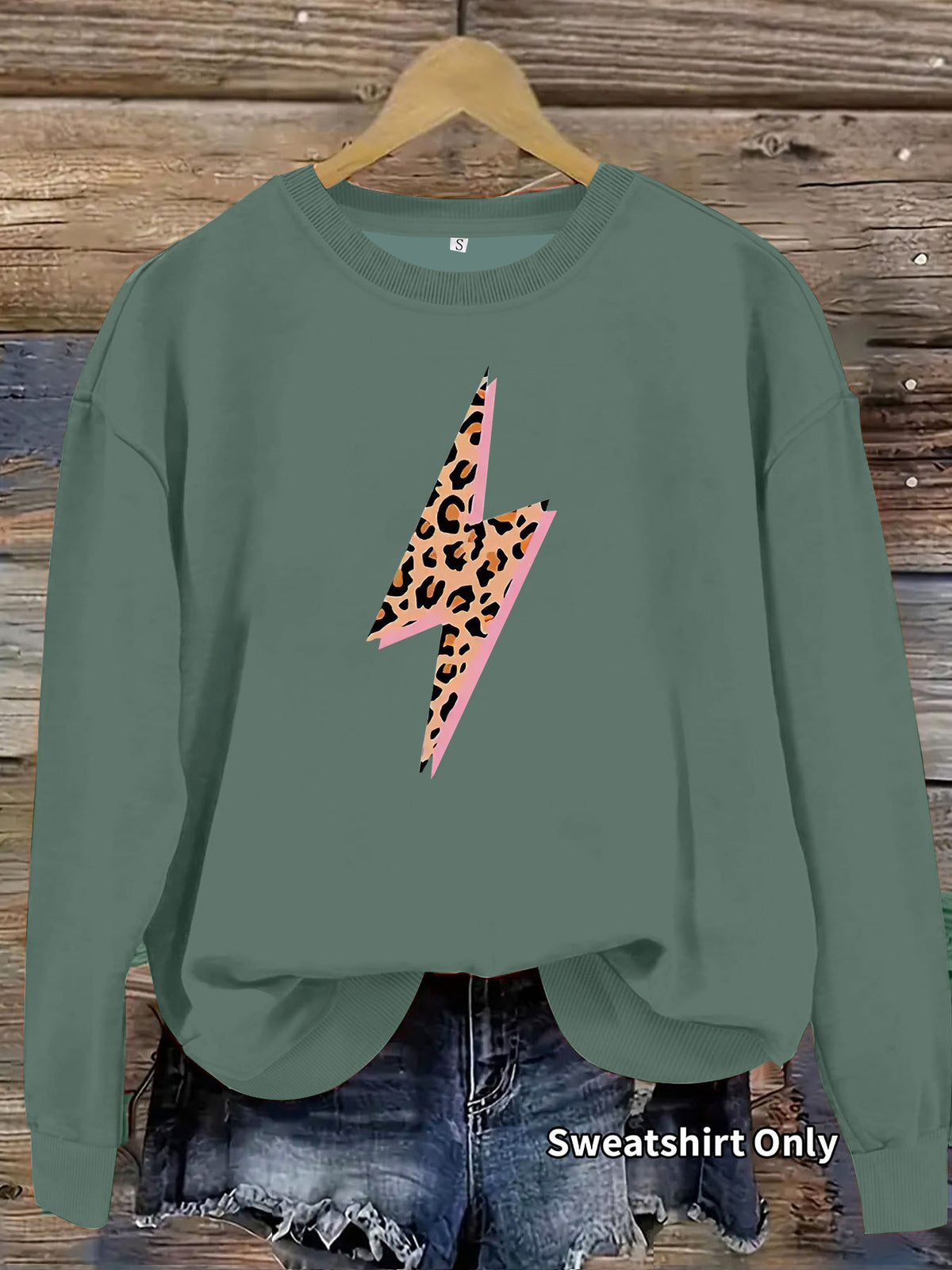 Women's Thick Printed Lantern-Sleeve Sweatshirt