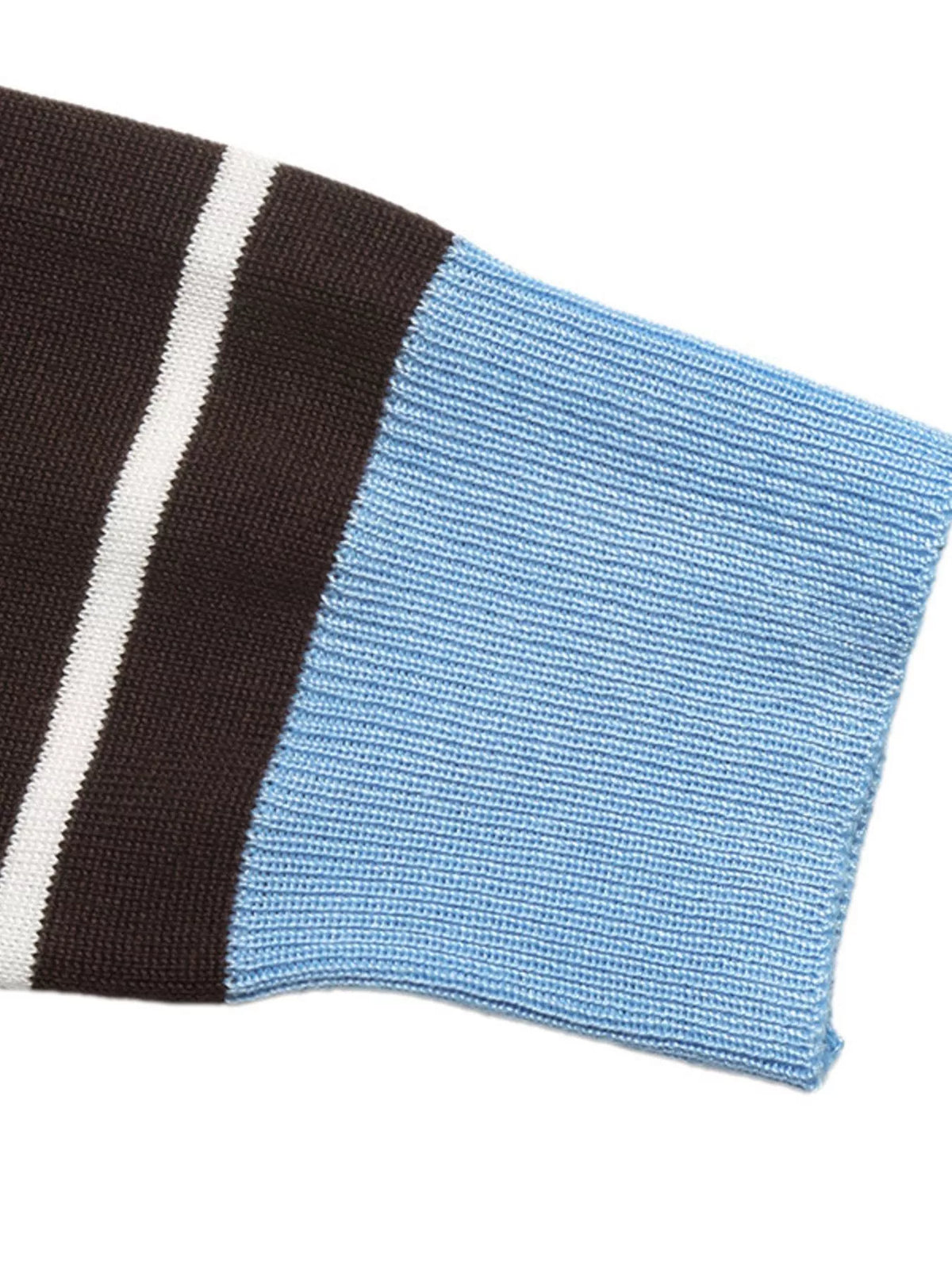 Striped polo collar sweater with buttons, view 9