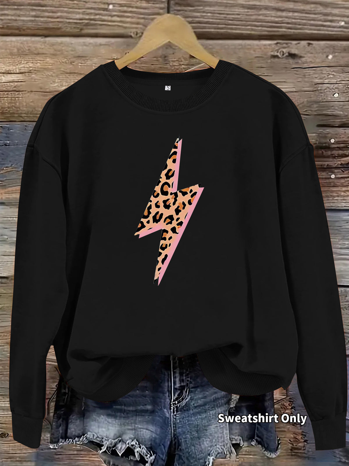 Women's Thick Printed Lantern-Sleeve Sweatshirt