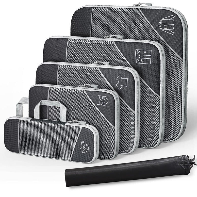 Compressible Travel Packing Organizer Set with Shoe Bag
