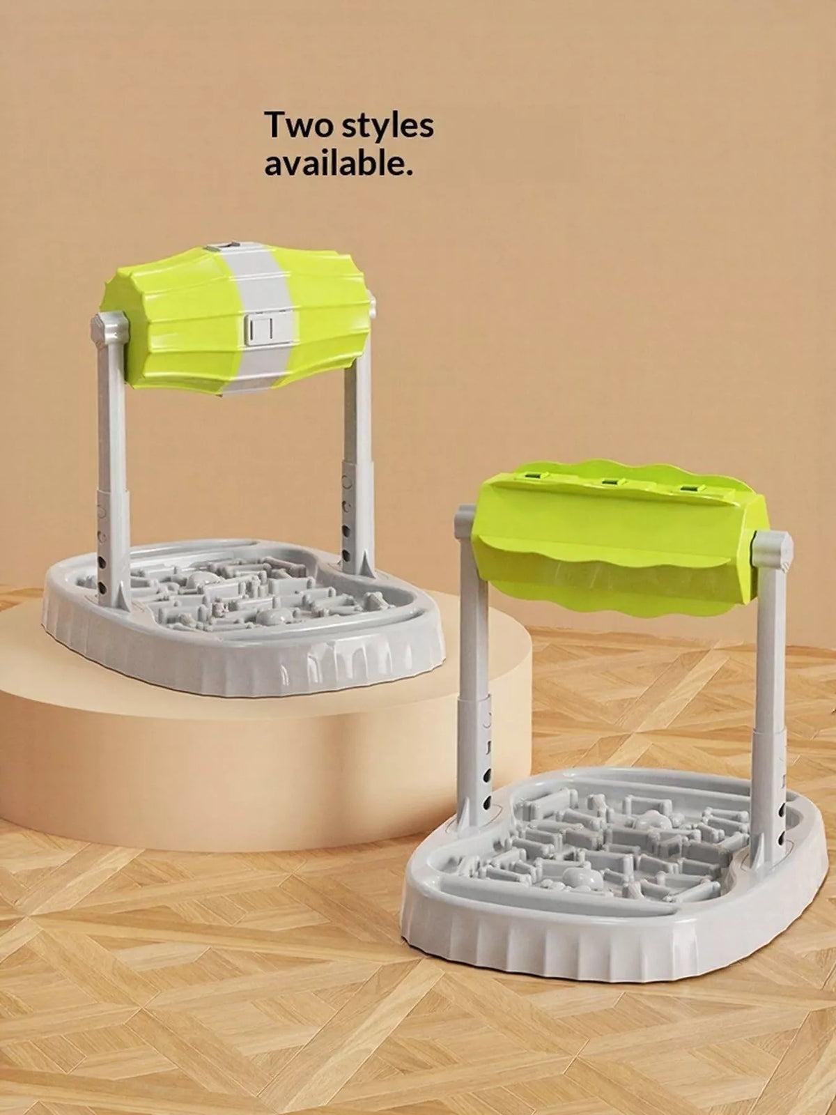 Adjustable height pet feeding station with elevated bowls, designed for convenient feeding, by Trendsi.