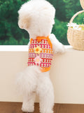 Bright floral breathable pet top from Trendsi featuring lightweight fabric and colorful flower print for comfortable pet wear.