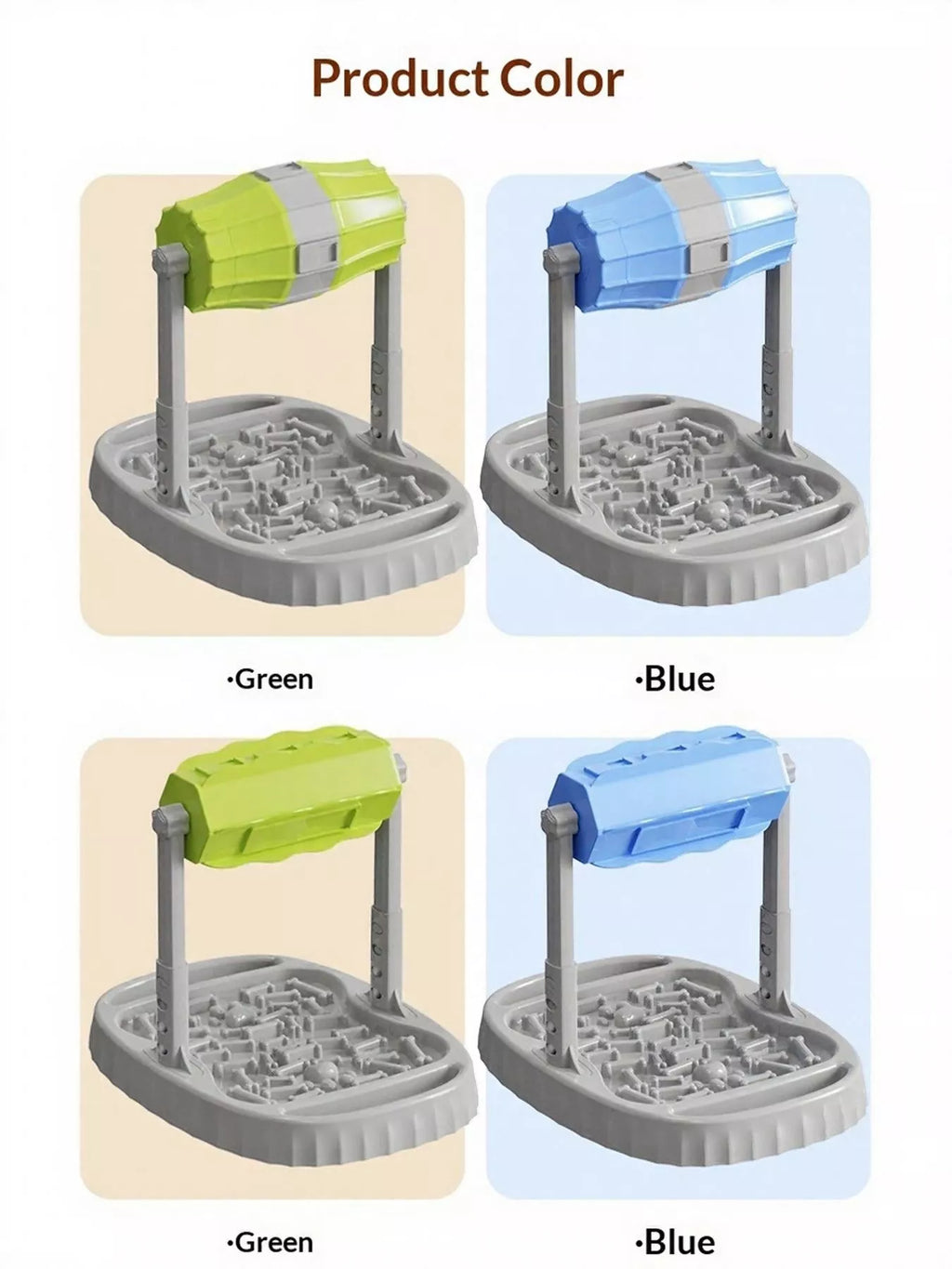 Adjustable height pet feeding station with ceramic bowls, modern design, suitable for cats and small dogs, by Trendsi.