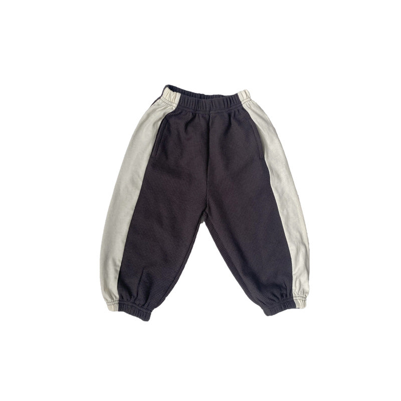 Kids' Spliced Drawstring Sports Pants