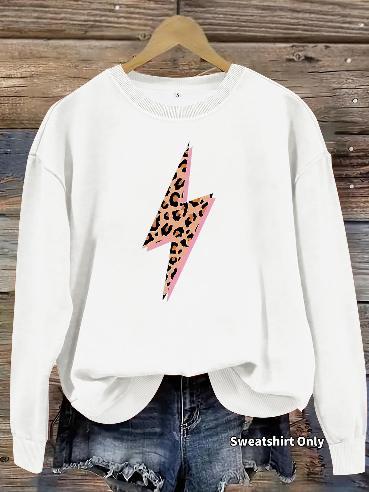 Women's Thick Printed Lantern-Sleeve Sweatshirt