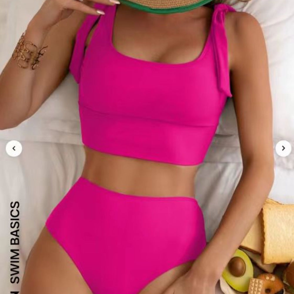 Women's Two-Piece Swimwear Solid Color Swimwear Wholesale Swimwear Manufacturer