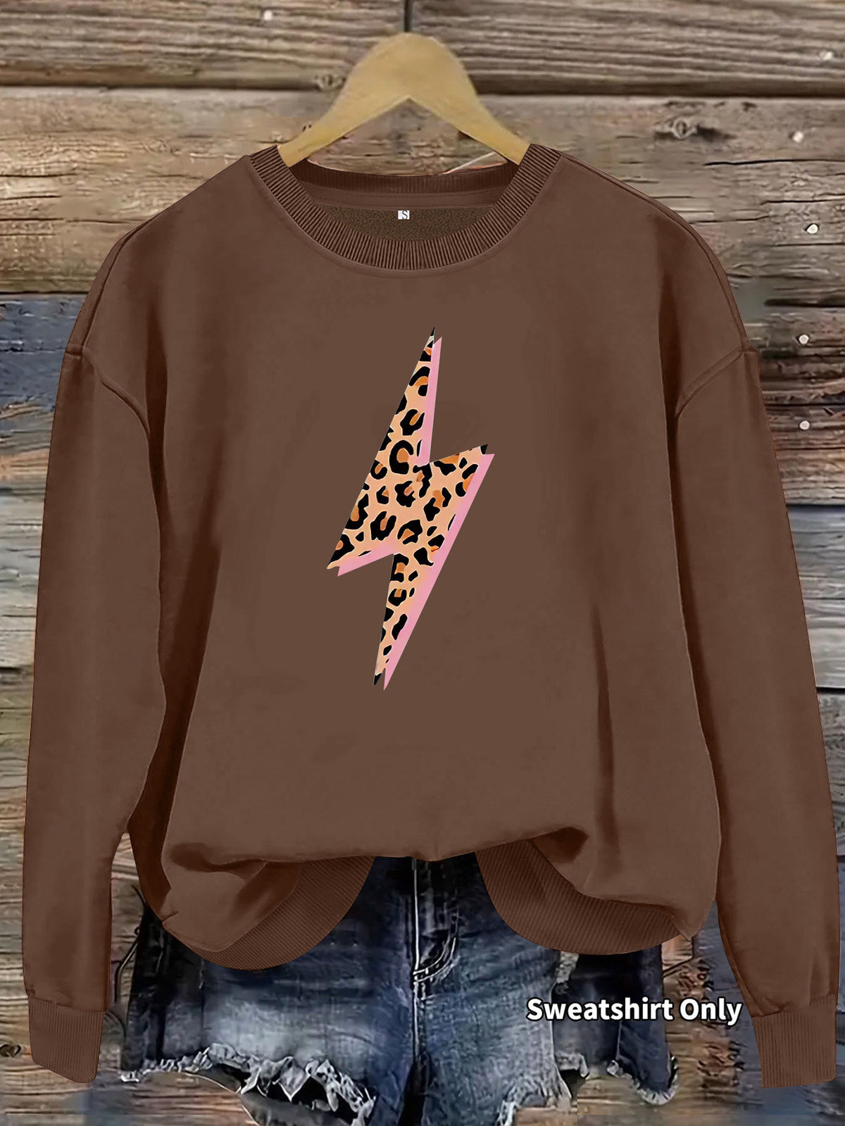 Women's Thick Printed Lantern-Sleeve Sweatshirt