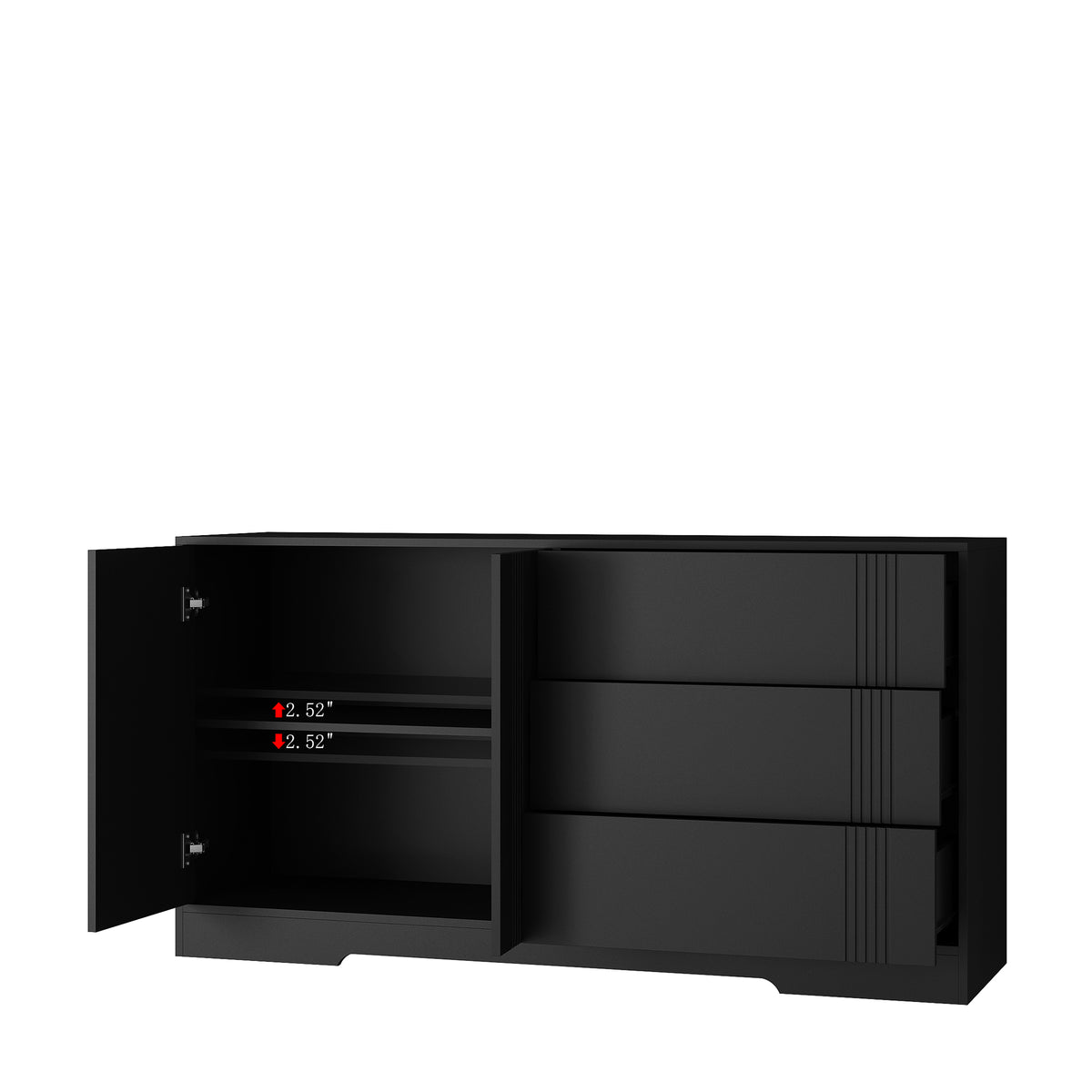 Black Kitchen Sideboard Buffet & Coffee Bar Cabinet