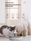 Trendsi 2-in-1 automatic pet water dispenser and food bowl with stainless steel bowls in a modern design.