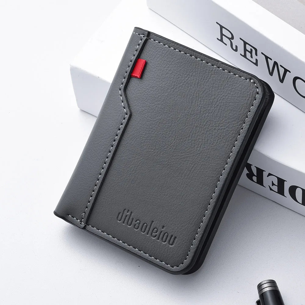 Men's Ultra-Slim PU Leather Card Wallet