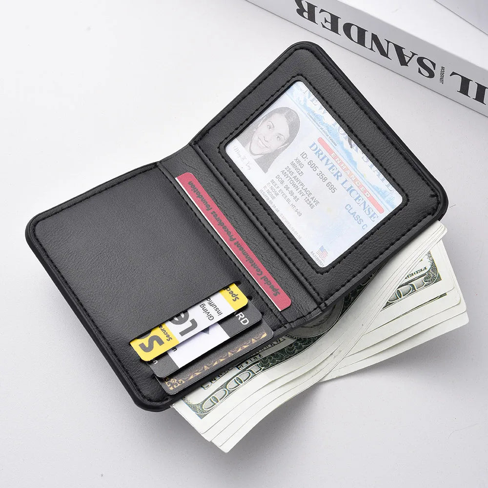 Men's Ultra-Slim PU Leather Card Wallet