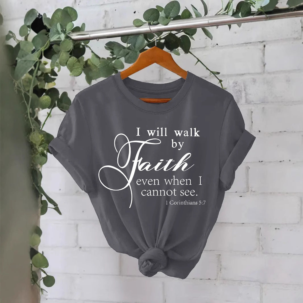Inspirational Quote Cotton Graphic T-Shirt