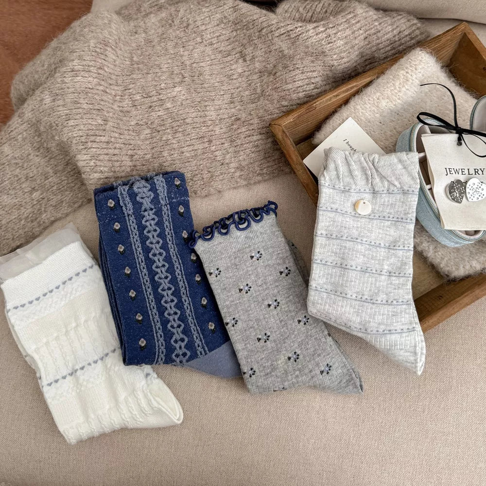 Cotton knit socks