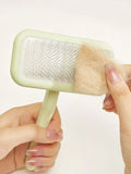 Gentle Pet Hair Remover Slicker Brush by Trendsi with fine metal pins for gentle grooming and removing loose pet hair.