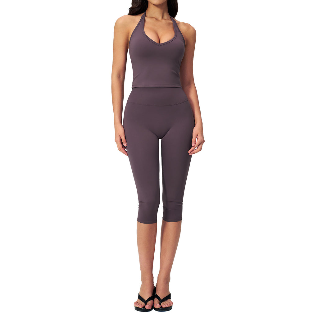 Women's Sleeveless Vest & Mid-Length Shorts Set