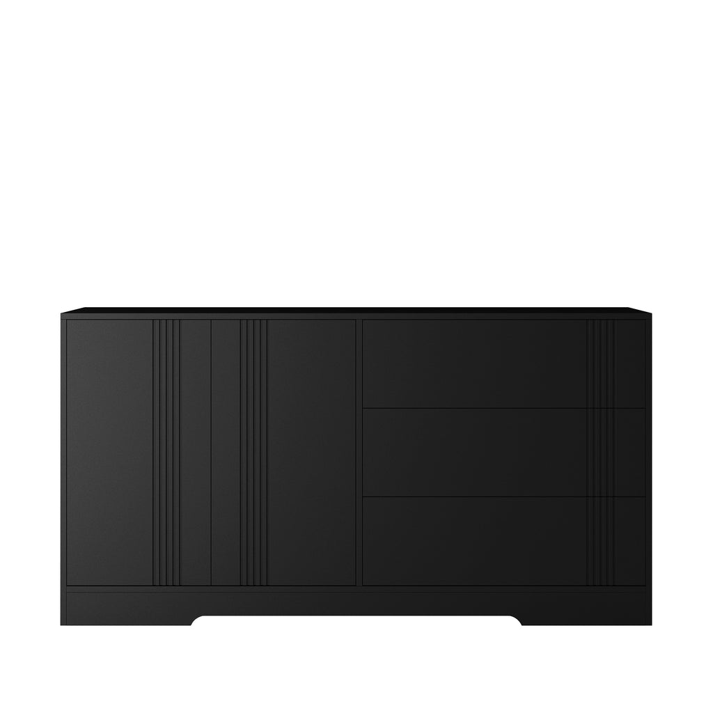 Black Kitchen Sideboard Buffet & Coffee Bar Cabinet