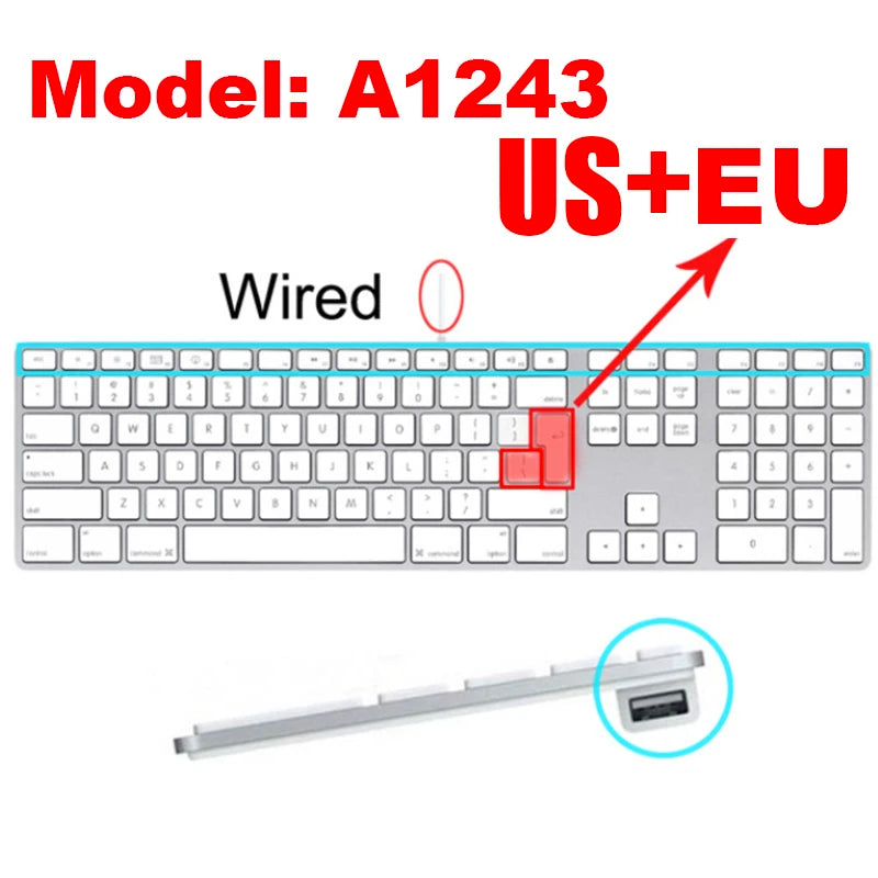 Silicone Keyboard Cover for Apple Wireless Keyboards