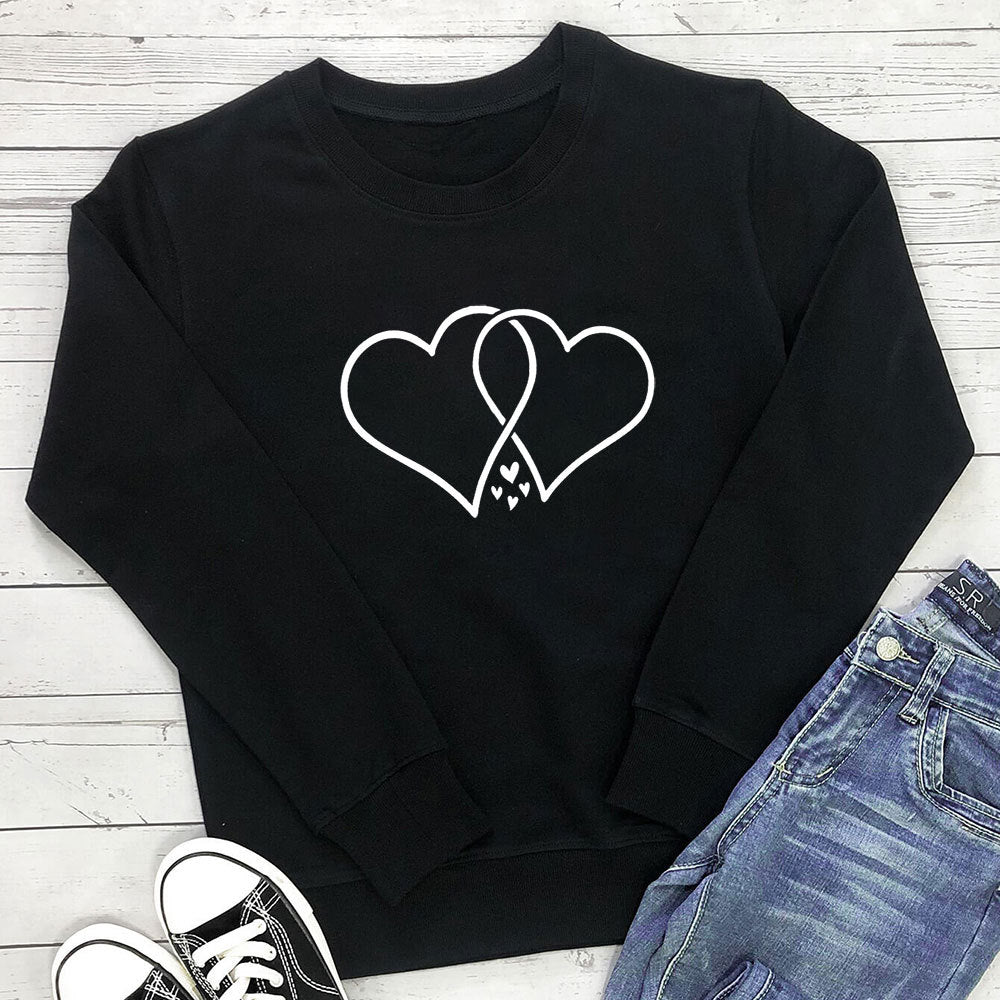 Women's Loose-Fit Printed Crewneck Sweatshirt