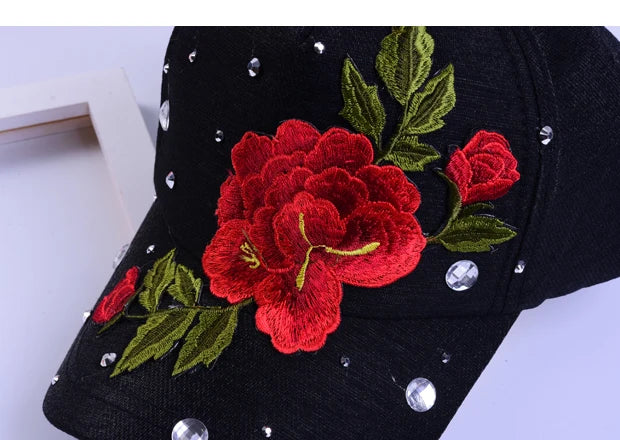 Rose-Style Casual Snapback Baseball Cap