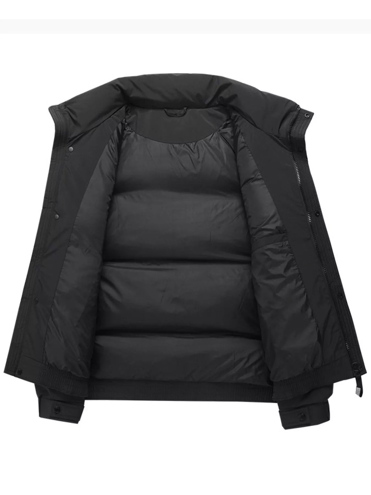 Men's plus size stand collar puffer jacket, view 4