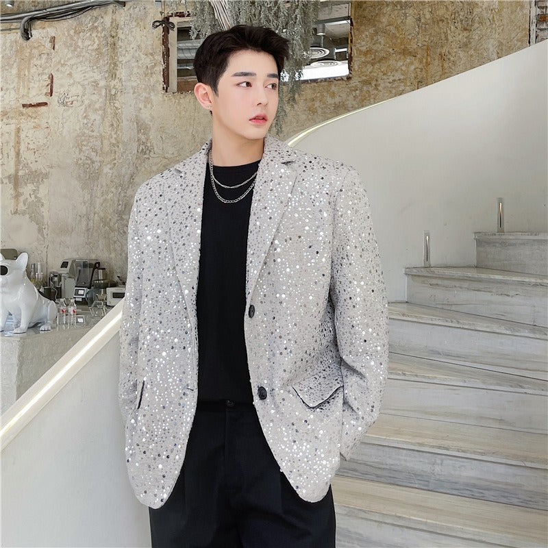 Embroidered Sequin Party Suit