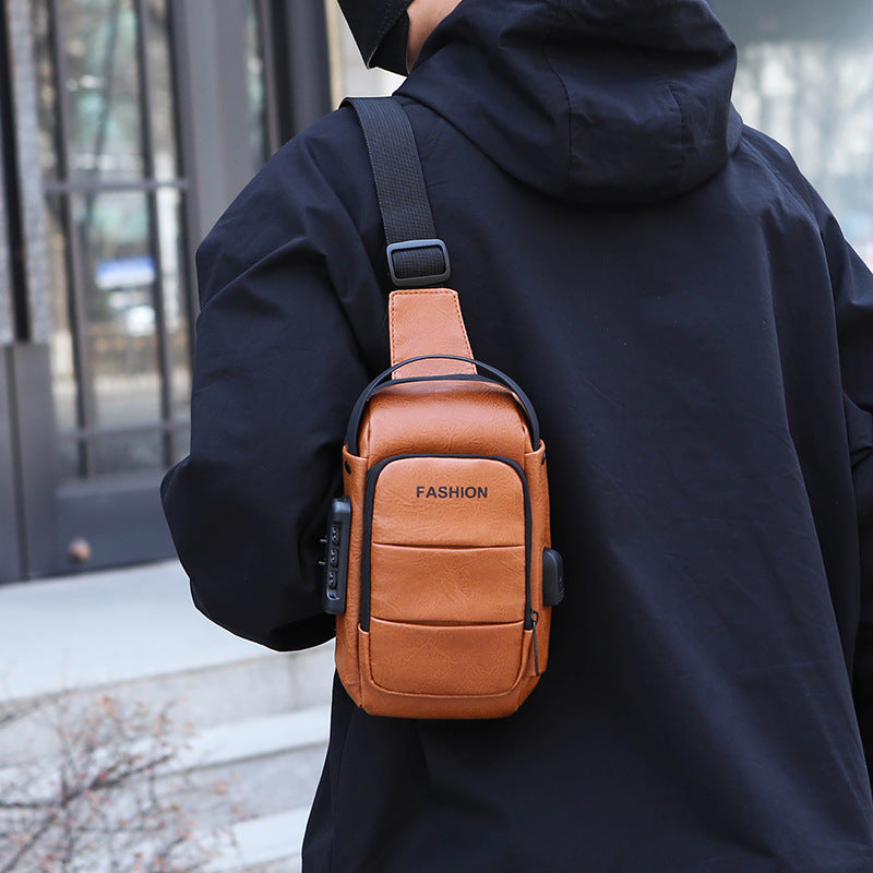 Women's Waterproof USB Crossbody Chest Bag