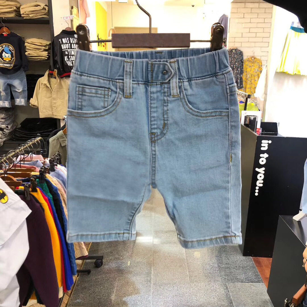 Kids' Mid-Length Denim Shorts – Light & Dark Blue