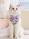 Striped tied pet top from Trendsi featuring a stylish design and adjustable tie detail, perfect for fashionable pets.