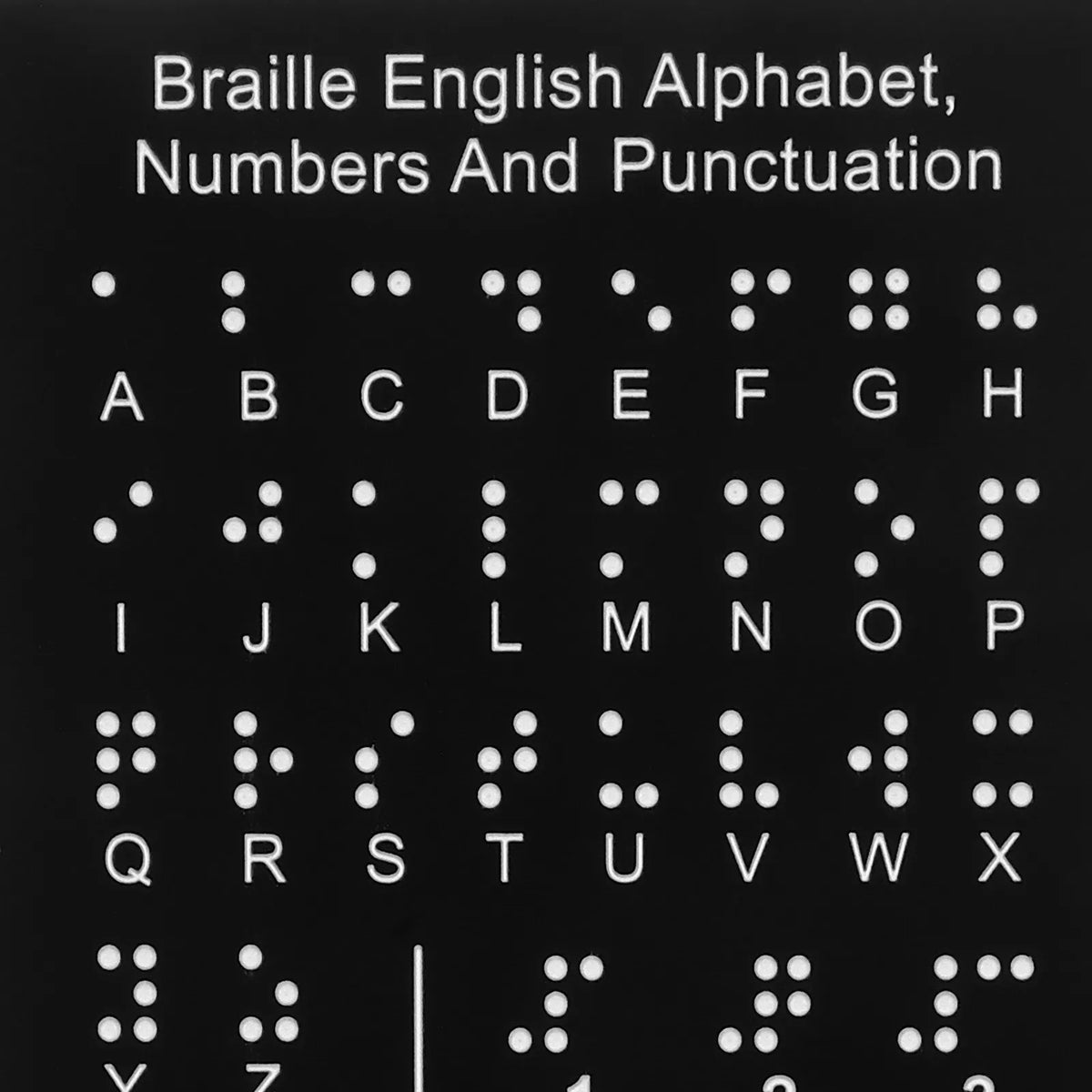 Braille Alphabet & Literacy Learning Board