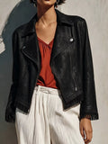 Fringe hem zip-up jacket