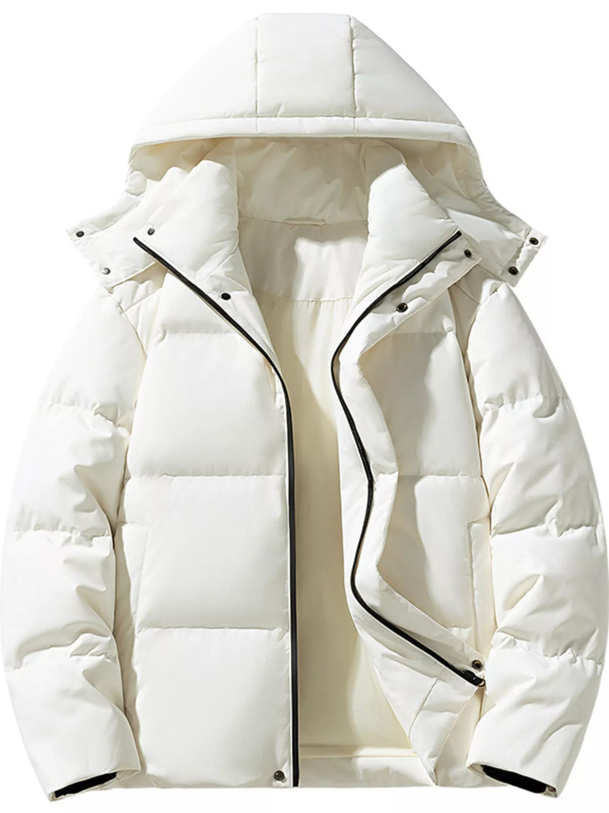 Men's plus size hooded padded winter puffer jacket